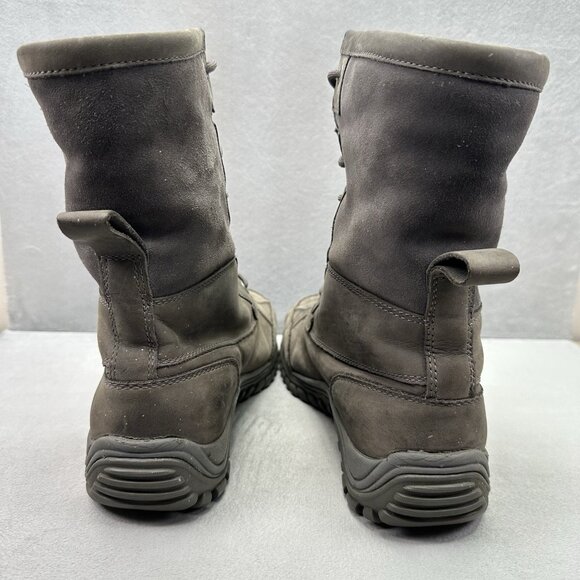 UGG Adirondack II Womens Size 10 Snow Boots Luxe Quilt Grey Leather Waterproof - Picture 4 of 8